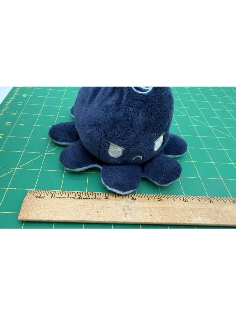 2021 TeeTurtle Reversible Octopus  Dark Blue Light Blue Ocean Day Night Plush 6”